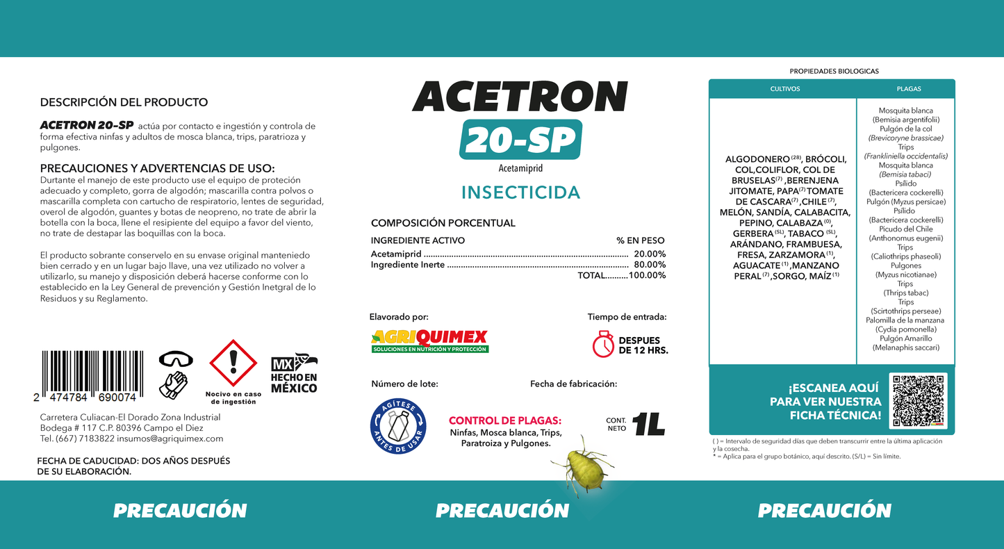 ACETRON 20-SP, Insecticida 1L.