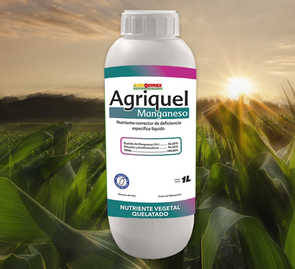 AGRIQUEL MANGANESO, (Quelatado de Manganeso+Diluyentes y acondicionadores) 1L.