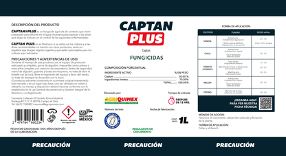 CAPTAN PLUS, Fungicida (Captan) 1L.