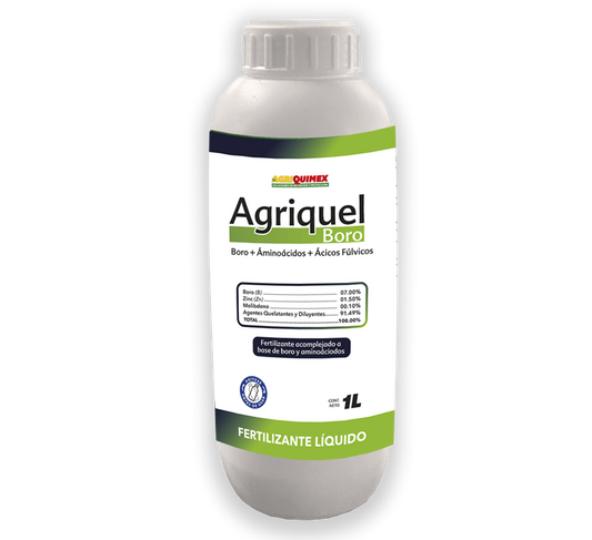 AGRIQUEL FIERRO, (Fierro+L-Amionoácidos+Acidos Fúlvicos) 1L.