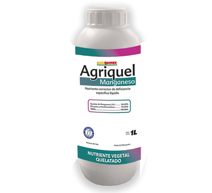 AGRIQUEL MANGANESO, (Quelatado de Manganeso+Diluyentes y acondicionadores) 1L.
